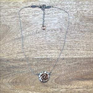 Sabika Rose Gold and Silver Necklace